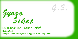 gyozo siket business card