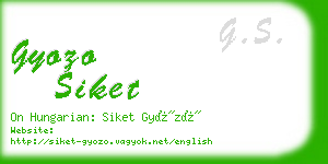 gyozo siket business card